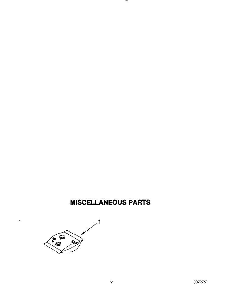 MISCELLANEOUS Diagram and Parts List for DU8750XY0  Whirlpool Dishwasher