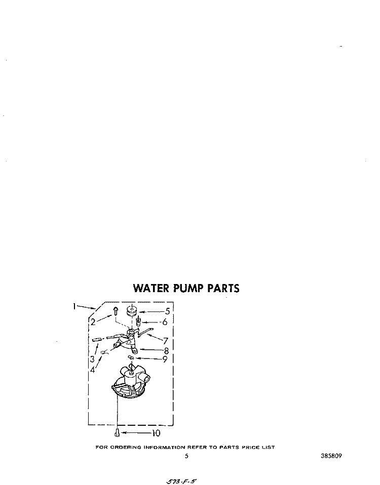 WATER PUMP Diagram and Parts List for LA5300XMW1  Whirlpool Washer