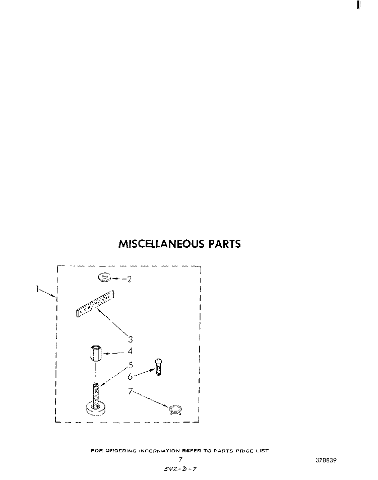 MISCELLANEOUS Diagram and Parts List for LA5460XMW2  Whirlpool Washer