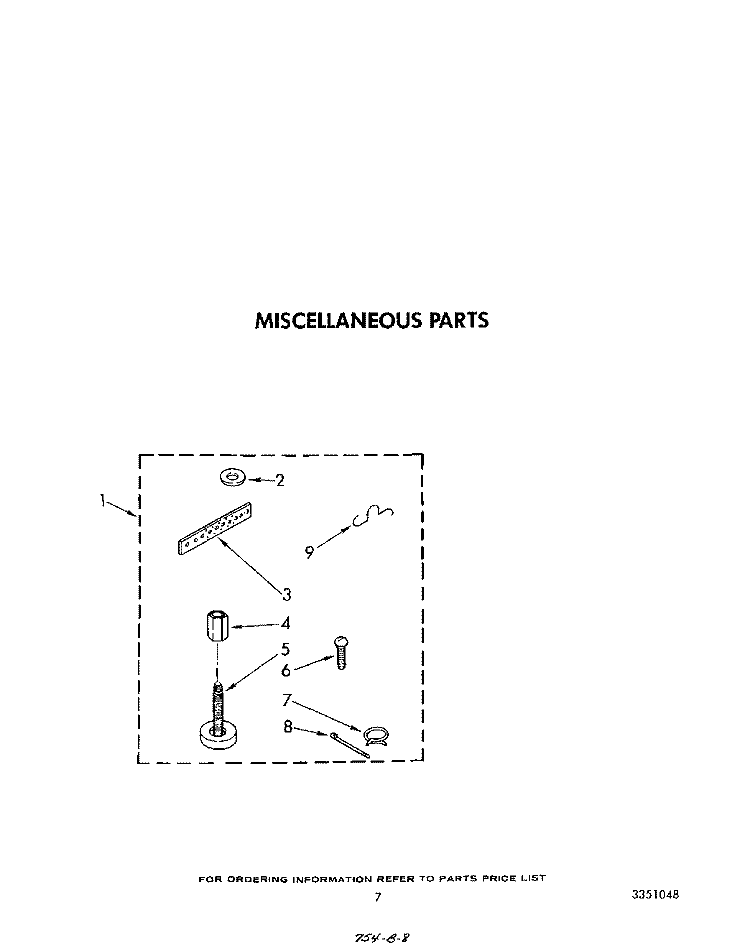 MISCELLANEOUS Diagram and Parts List for LA5500XTG0  Whirlpool Washer