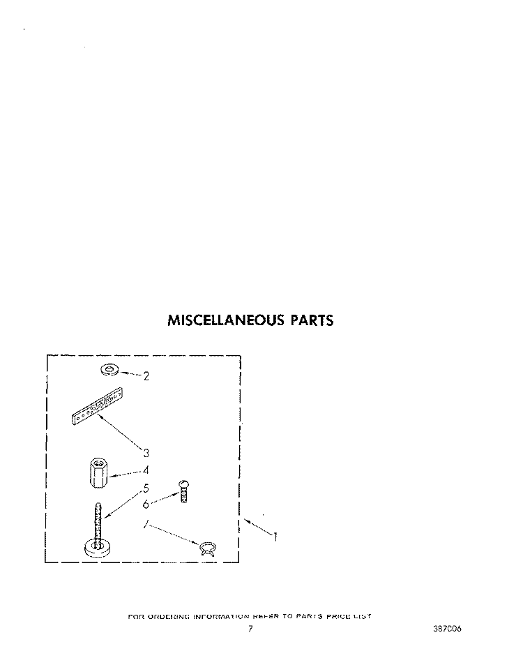 MISCELLANEOUS Diagram and Parts List for LA5000XPW1  Whirlpool Washer