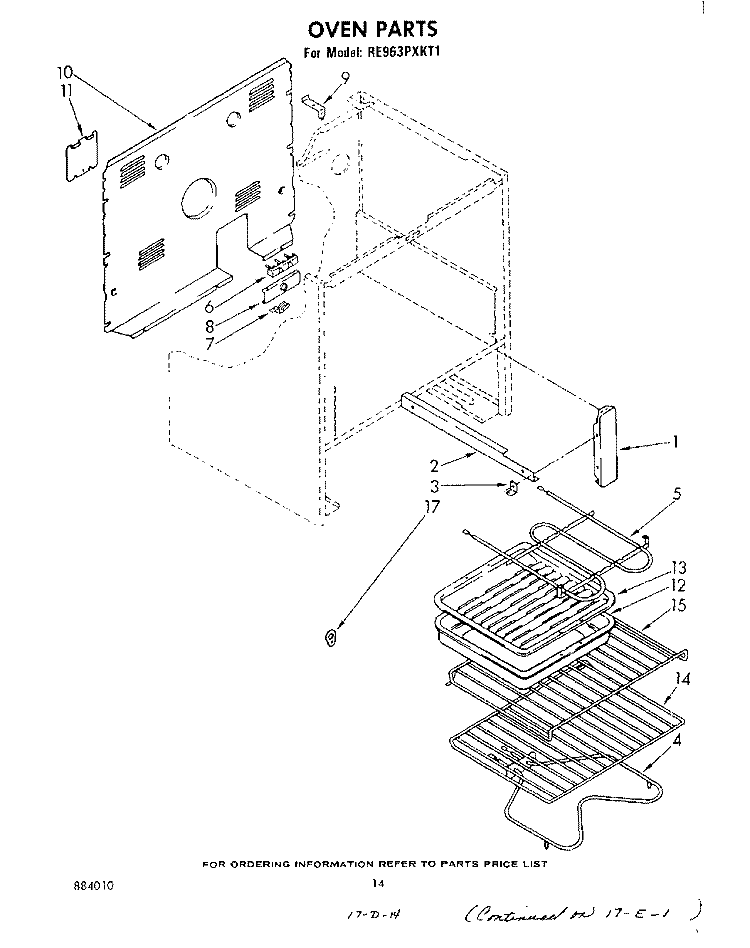 OVEN , LITERATURE AND OPTIONAL Diagram and Parts List for RE963PXKT1  Whirlpool Range