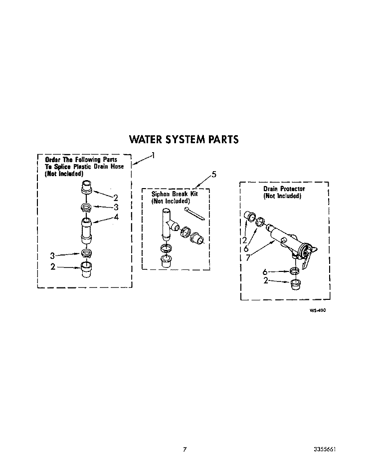 WATER SYSTEM Diagram and Parts List for LA7088XTF1  Whirlpool Washer