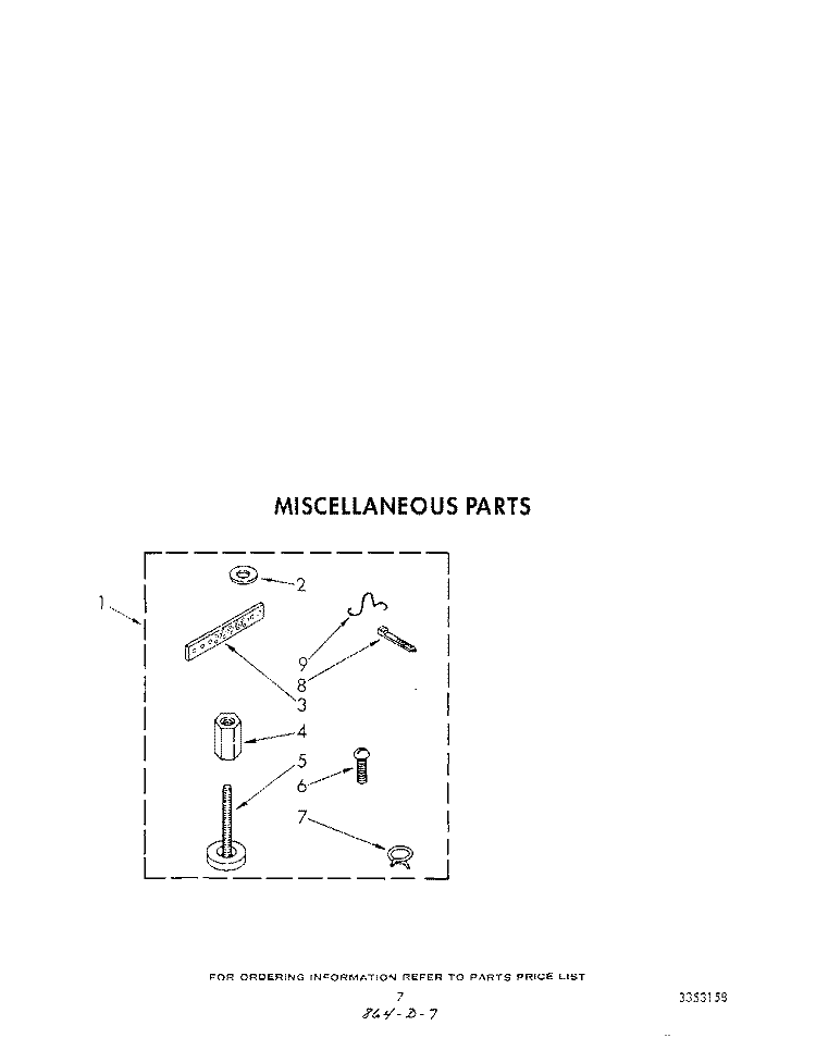 MISCELLANEOUS Diagram and Parts List for LA6888XTF0  Whirlpool Washer
