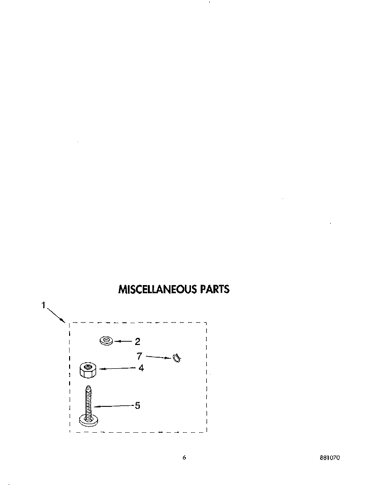 MISCELLANEOUS Diagram and Parts List for LLR8233BN0  Whirlpool Washer
