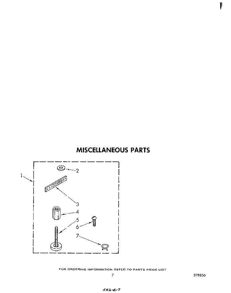 MISCELLANEOUS Diagram and Parts List for LA5700XPW0  Whirlpool Washer