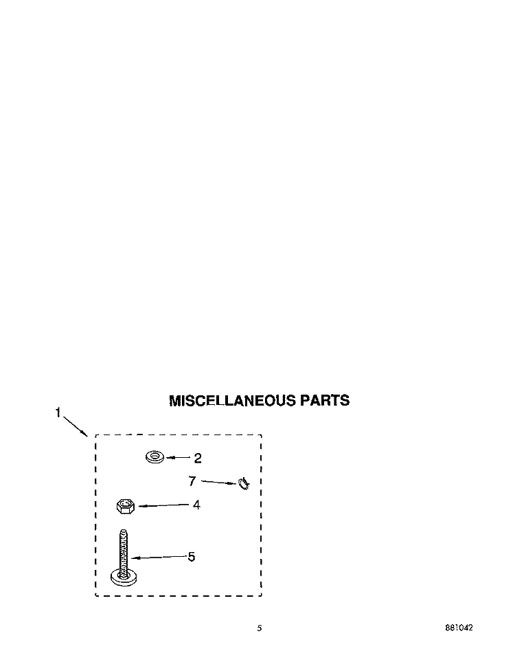 MISCELLANEOUS Diagram and Parts List for LSV8245AW0  Whirlpool Washer