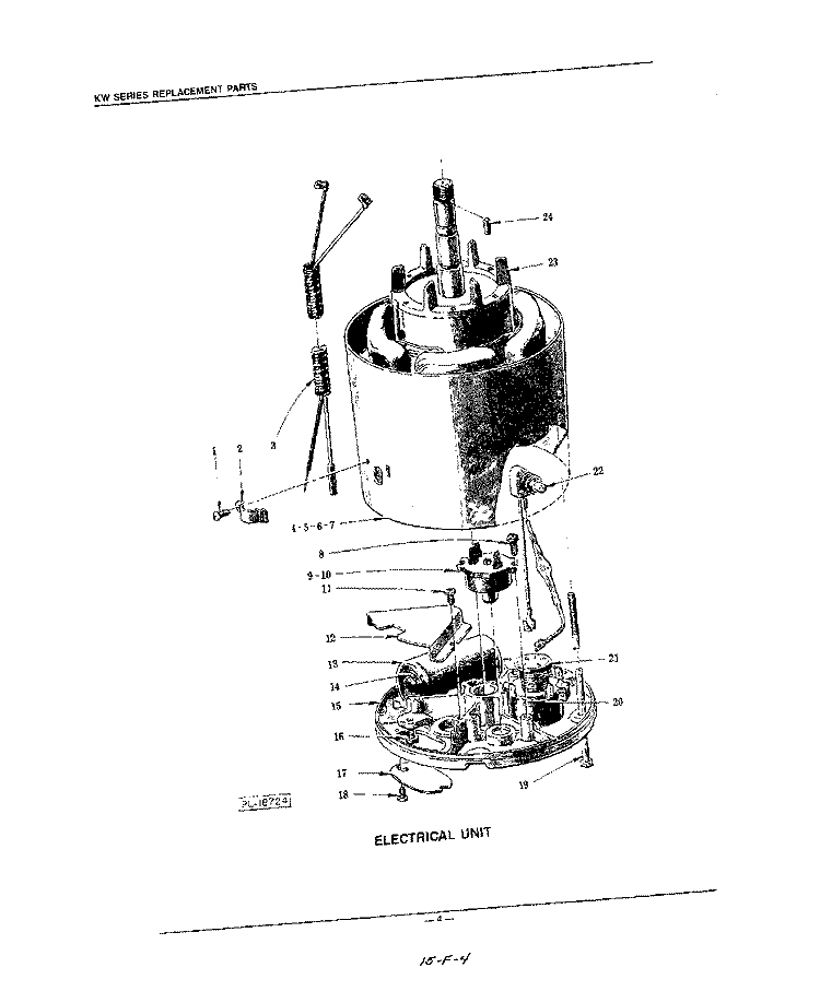 ELECTRICAL Diagram and Parts List for KWD200  KitchenAid Food Waste Disposer