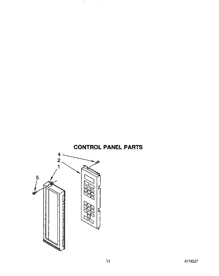 MICROWAVE CONTROL PANEL Diagram and Parts List for KEMI371XBL2  KitchenAid Microwave Oven Combo