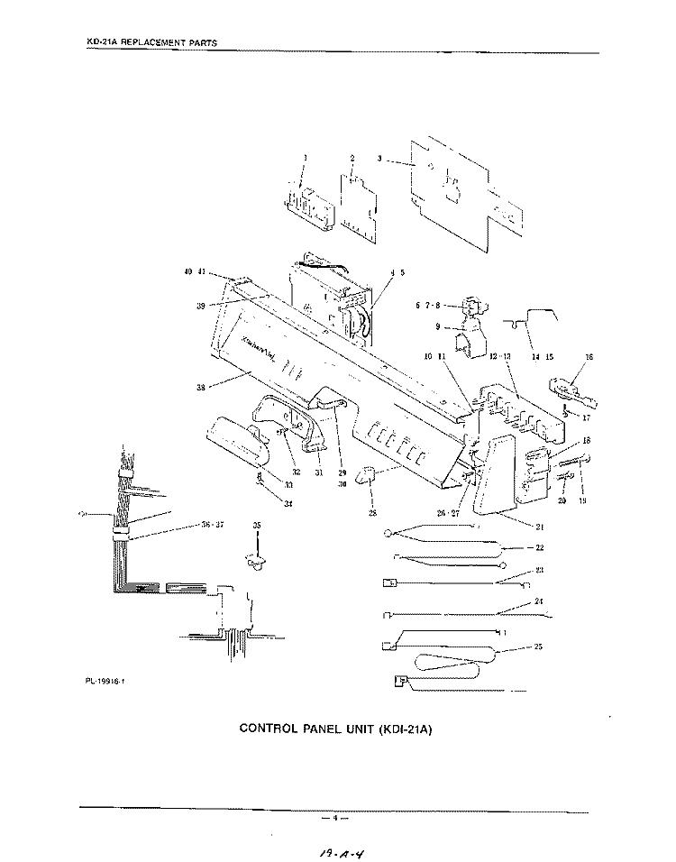 KDI-21A Diagram and Parts List for KDC21A  KitchenAid Dishwasher