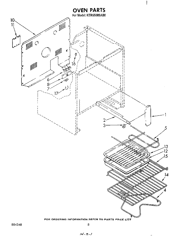 LITERATURE AND OPTIONAL Diagram and Parts List for KERS500SWB0  KitchenAid Range