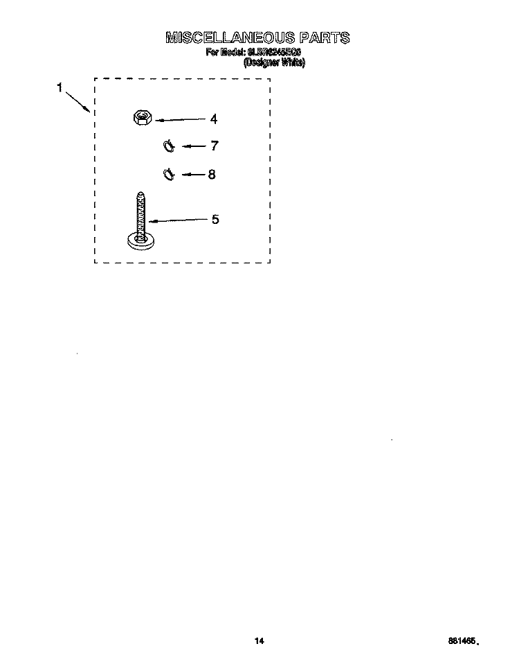 MISCELLANEOUS, LIT/OPTIONAL Diagram and Parts List for 6LBR6245EQ0  Whirlpool Washer