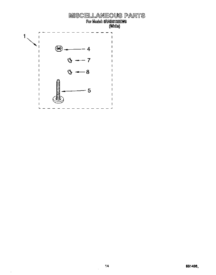 MISCELLANEOUS, LIT/OPTIONAL Diagram and Parts List for 6RAB5132EW0  Whirlpool Washer