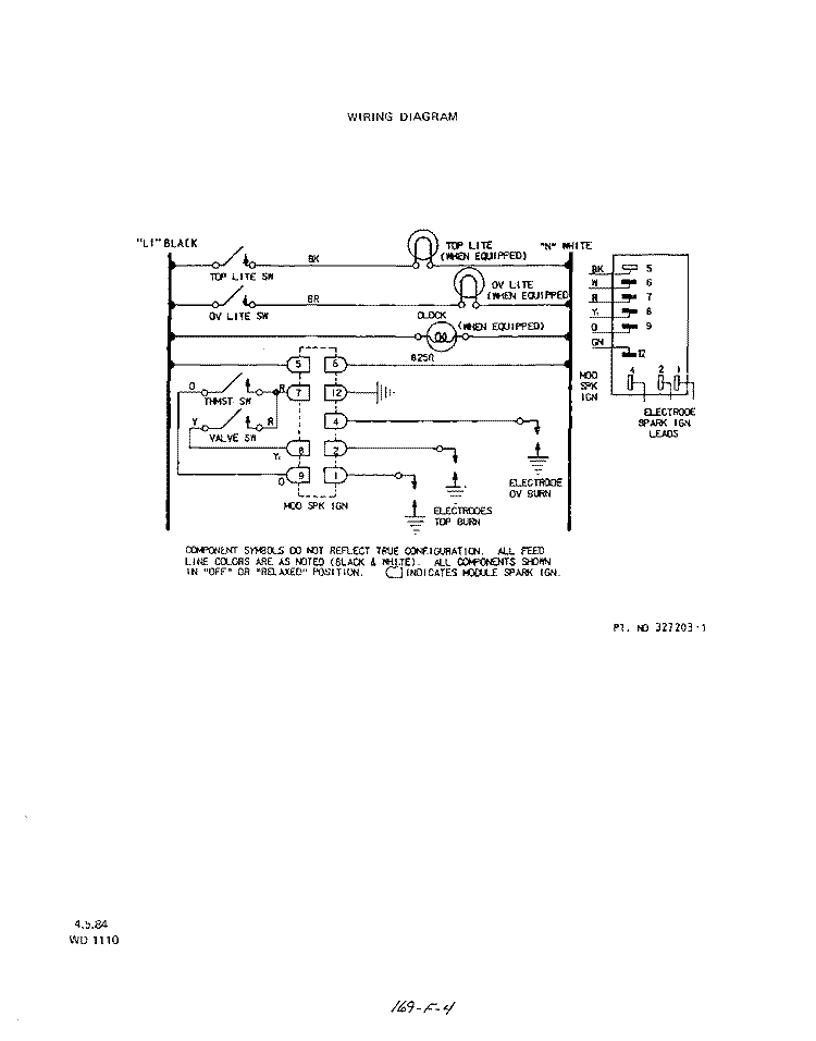 SECTION Diagram and Parts List for 1436W0A  Roper Range