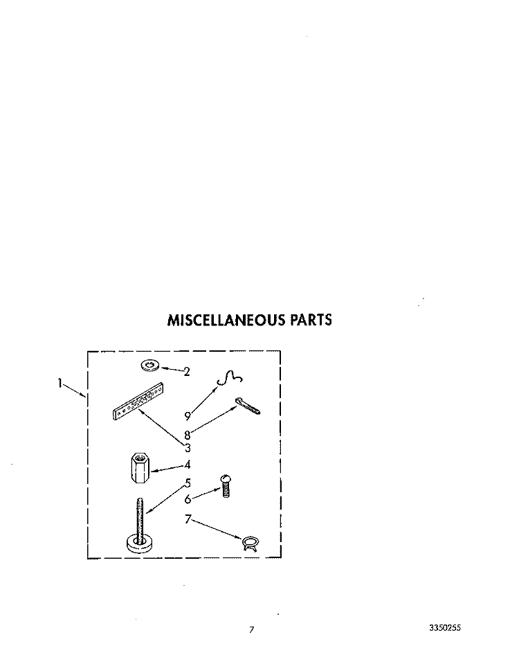 MISCELLANEOUS Diagram and Parts List for LA9300XTN0  Whirlpool Washer