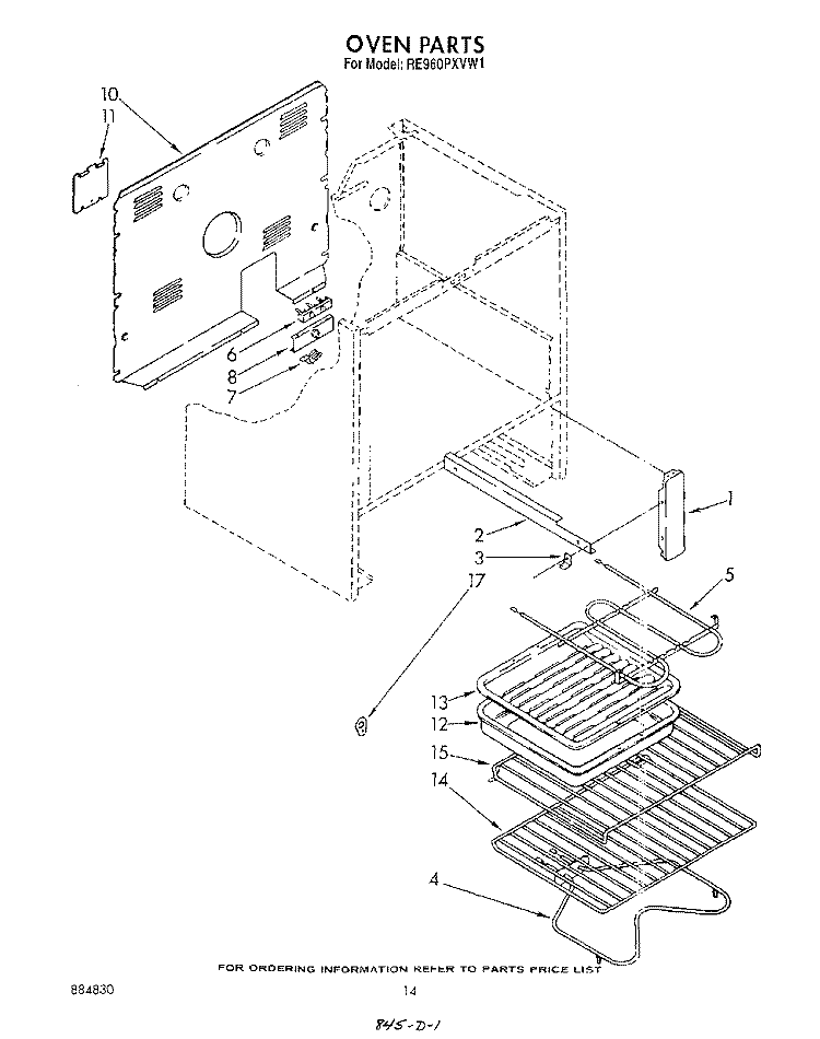 OVEN , LITERATURE AND OPTIONAL Diagram and Parts List for RE960PXVW1  Whirlpool Range