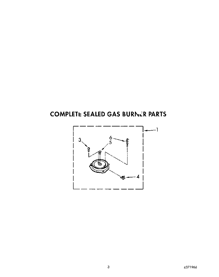 COMPLETE SEALED GAS BURNER Diagram and Parts List for SC8630EXQ2  Whirlpool Cooktop