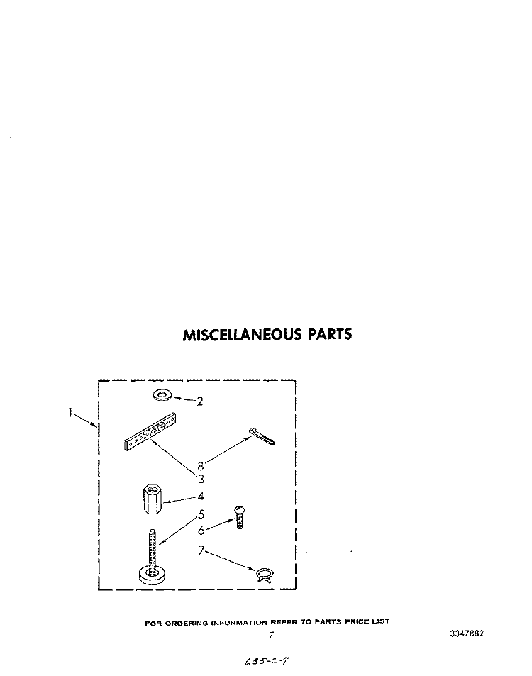 MISCELLANEOUS Diagram and Parts List for LA5700XSW0  Whirlpool Washer