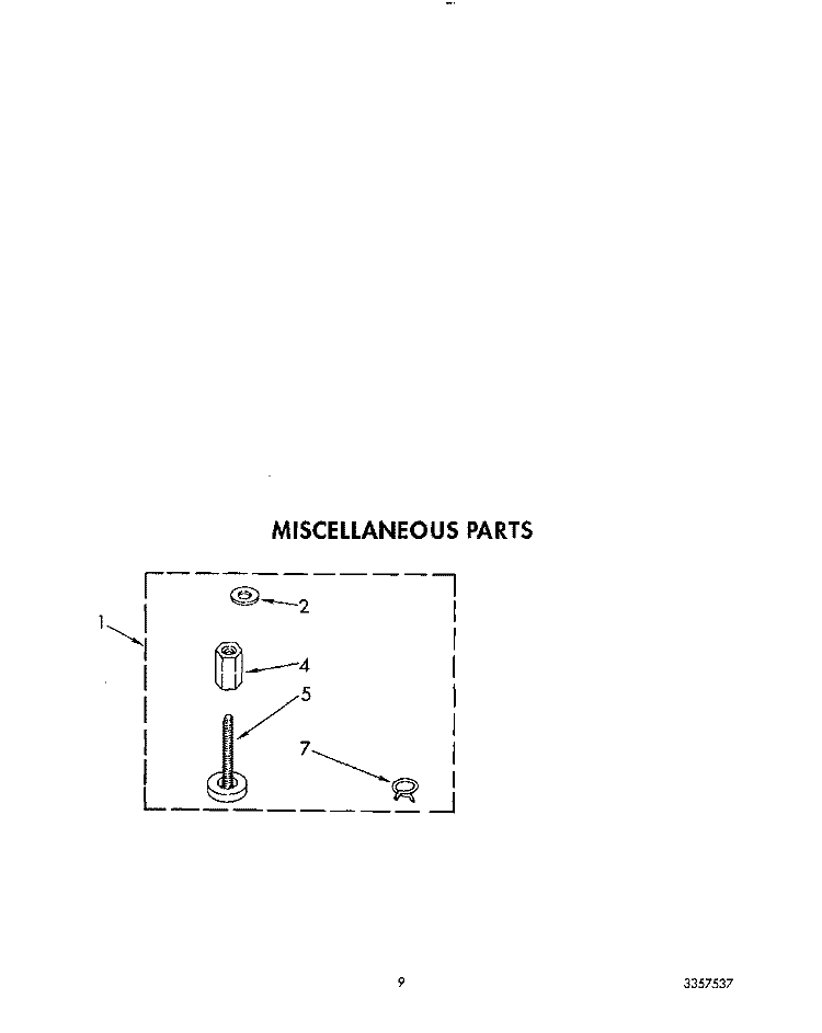 MISCELLANEOUS Diagram and Parts List for KAWE760WWH3  KitchenAid Washer