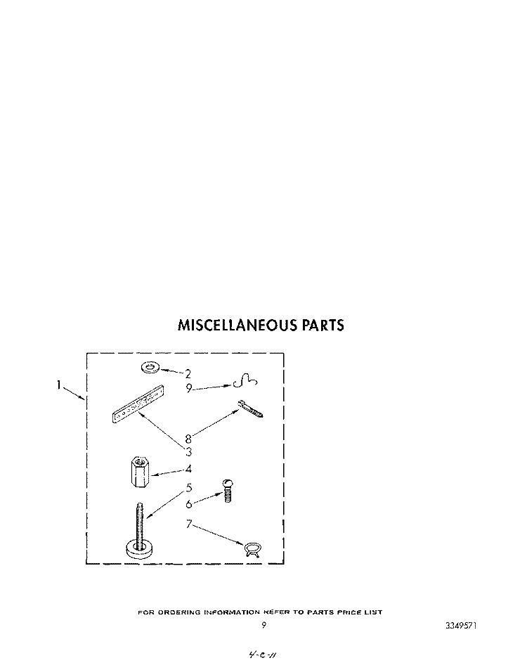 MISCELLANEOUS Diagram and Parts List for KAWE850VAL1  KitchenAid Washer