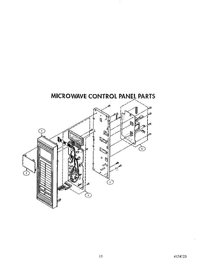 MICROWAVE CONTROL PANEL Diagram and Parts List for KEMS376TWH2  KitchenAid Microwave Oven Combo
