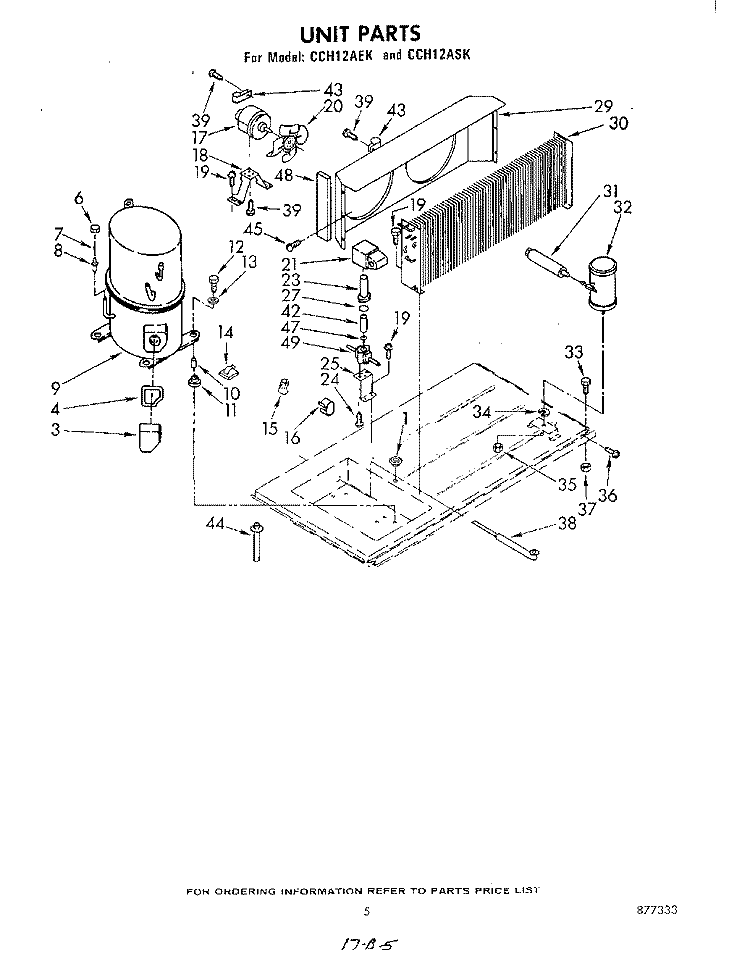 CCH12AEK, CCH12ASK Diagram and Parts List for CCH12WEK  Whirlpool Ice Maker