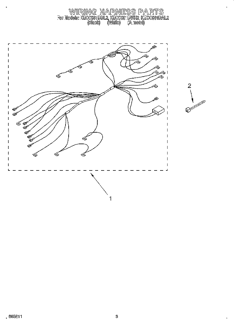 SECTION Diagram and Parts List for KECC501BBL2  KitchenAid Cooktop