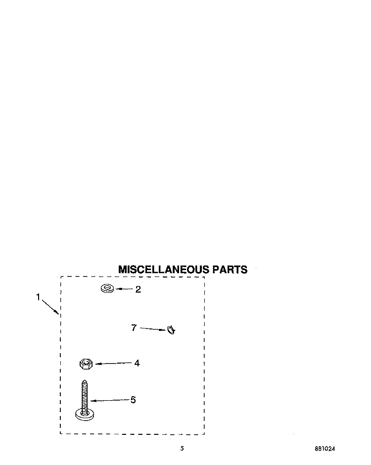 MISCELLANEOUS Diagram and Parts List for LSR6244AN0  Whirlpool Washer