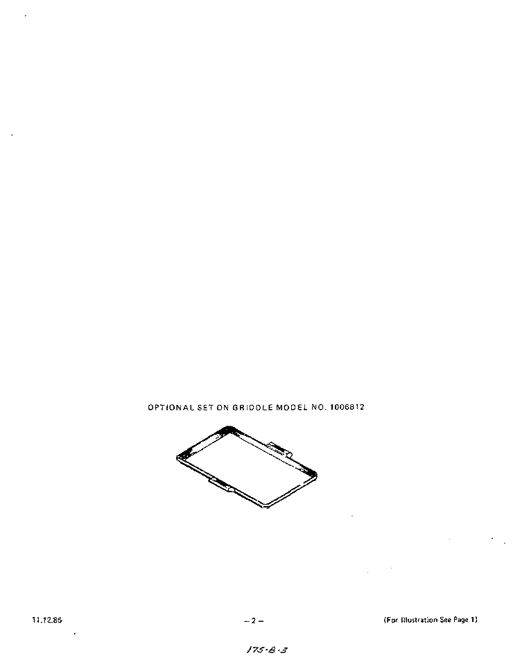 LIT/OPTIONAL GRIDDLE Diagram and Parts List for 1835W1A  Roper Range