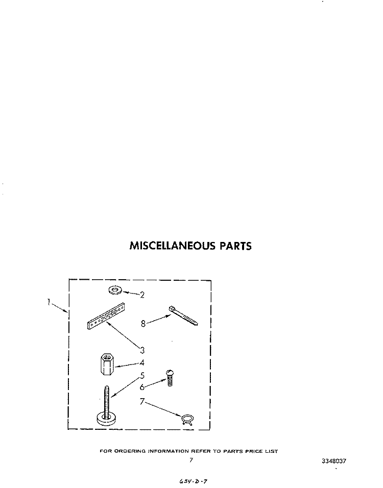MISCELLANEOUS Diagram and Parts List for LA5360XSW0  Whirlpool Washer