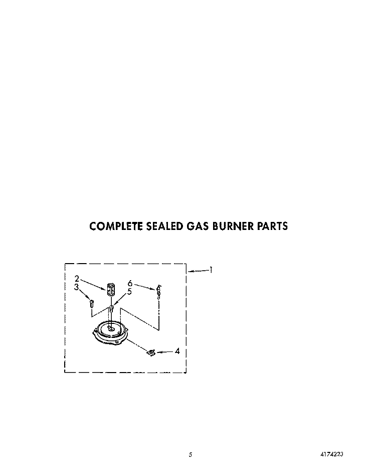 COMPLETE SEALED GAS BURNER Diagram and Parts List for KGCT365TBL2  KitchenAid Cooktop