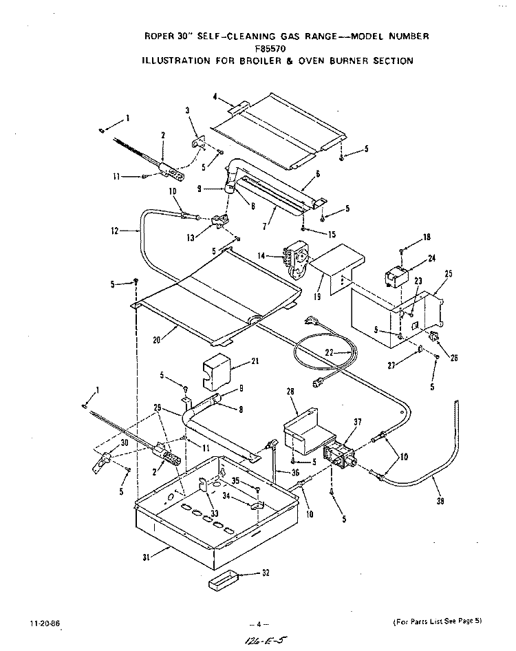 POWER LOCK Diagram and Parts List for F8557W0  Roper Range
