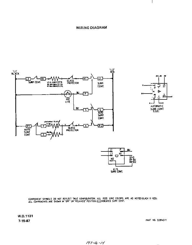 WIRING DIAGRAM Diagram and Parts List for C3457X1  Roper Range