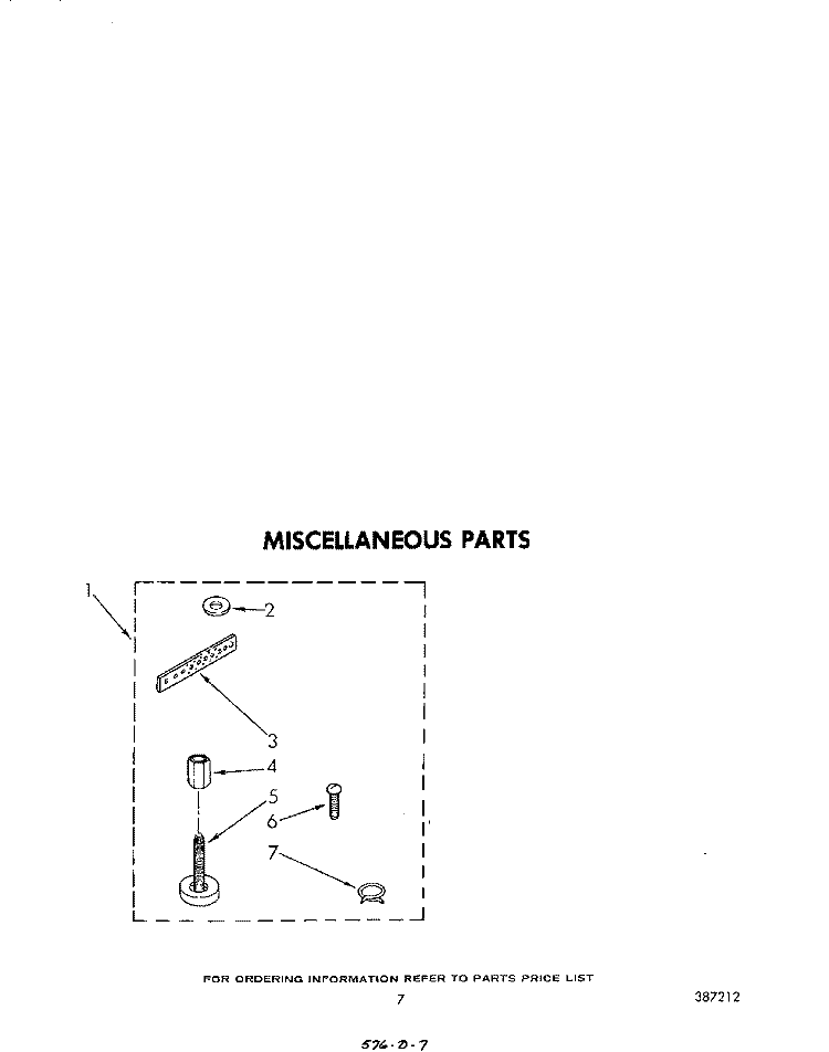 MISCELLANEOUS Diagram and Parts List for LA3300XPW0  Whirlpool Washer