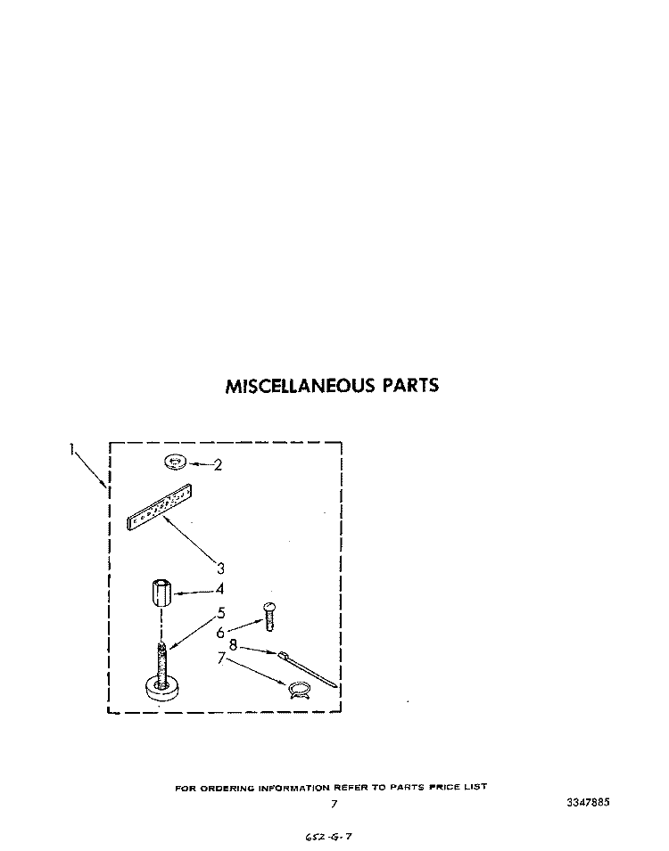 MISCELLANEOUS Diagram and Parts List for LA6300XSW0  Whirlpool Washer