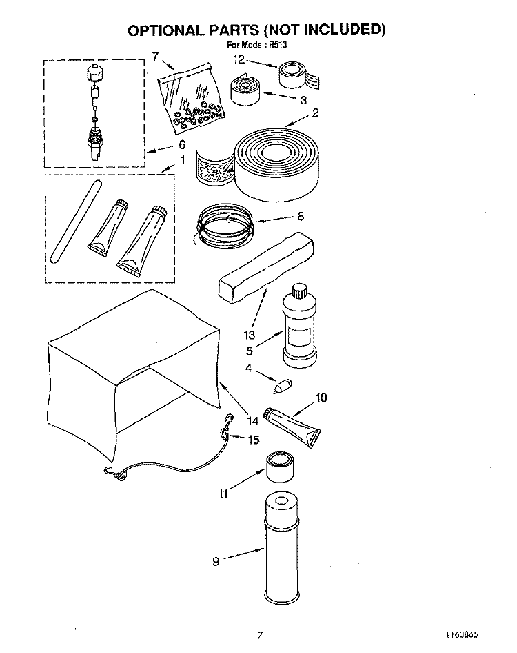 OPTIONAL Diagram and Parts List for R513  Whirlpool Air Conditioner