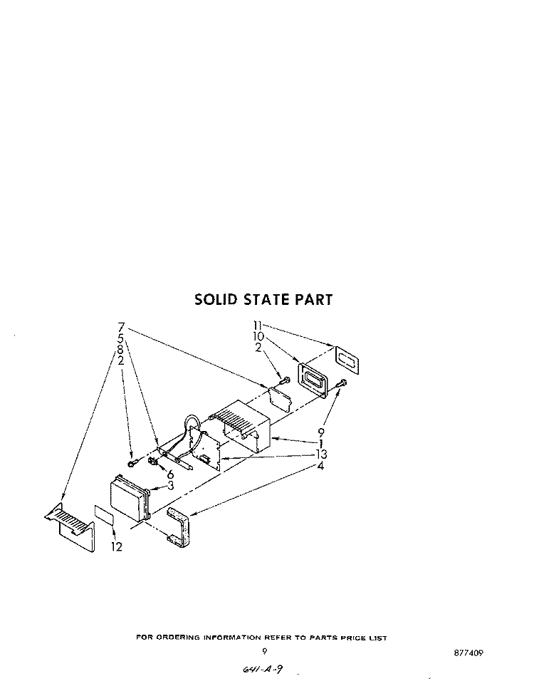 SOLID STATE Diagram and Parts List for ED26SSXLWR0  Whirlpool Refrigerator