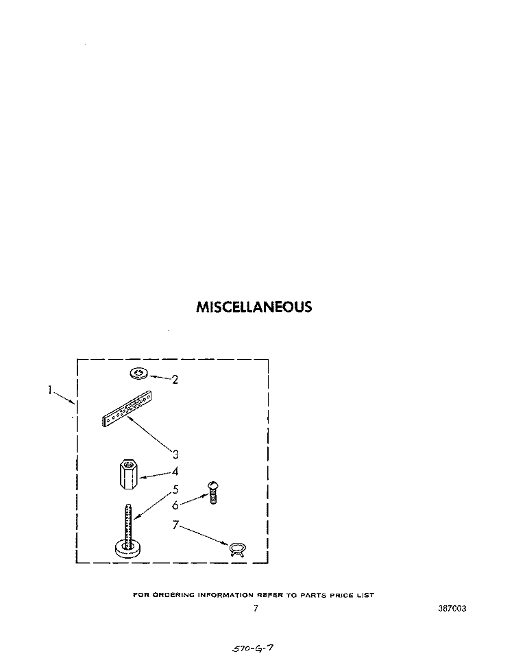 MISCELLANEOUS Diagram and Parts List for LA5500XPW0  Whirlpool Washer