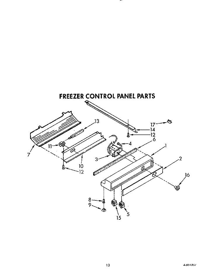 FREEZER CONTROL PANEL Diagram and Parts List for KSSS42DWW00  KitchenAid Refrigerator
