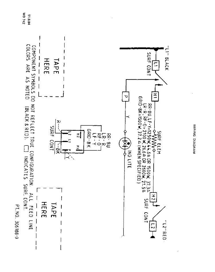 SECTION Diagram and Parts List for 2176^0A  Whirlpool Cooktop