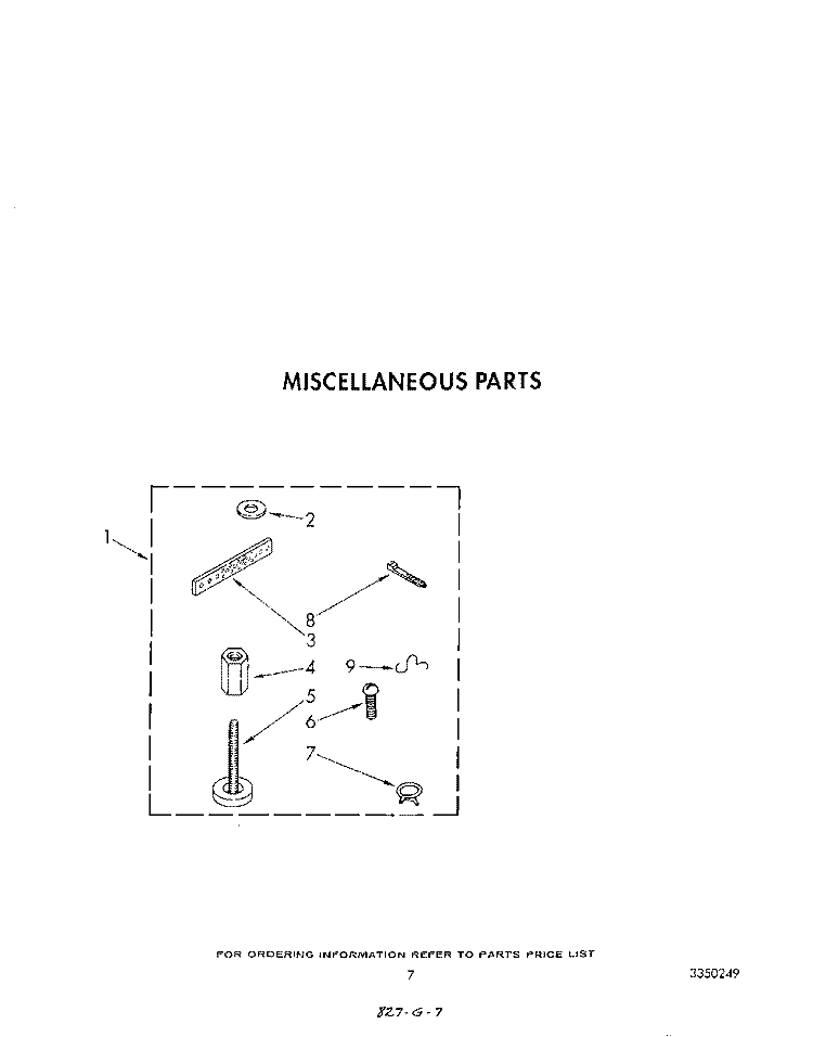 MISCELLANEOUS Diagram and Parts List for LA5510XTF0  Whirlpool Washer
