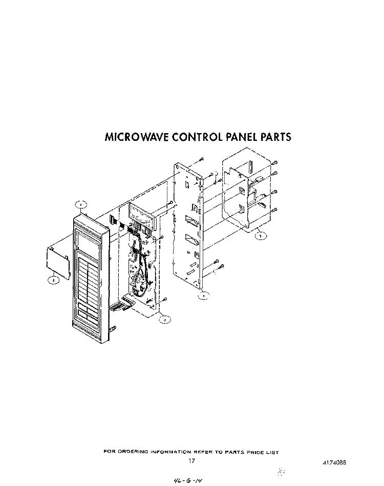 MICROWAVE CONTROL PANEL Diagram and Parts List for KEMS376TBL2  KitchenAid Microwave Oven Combo