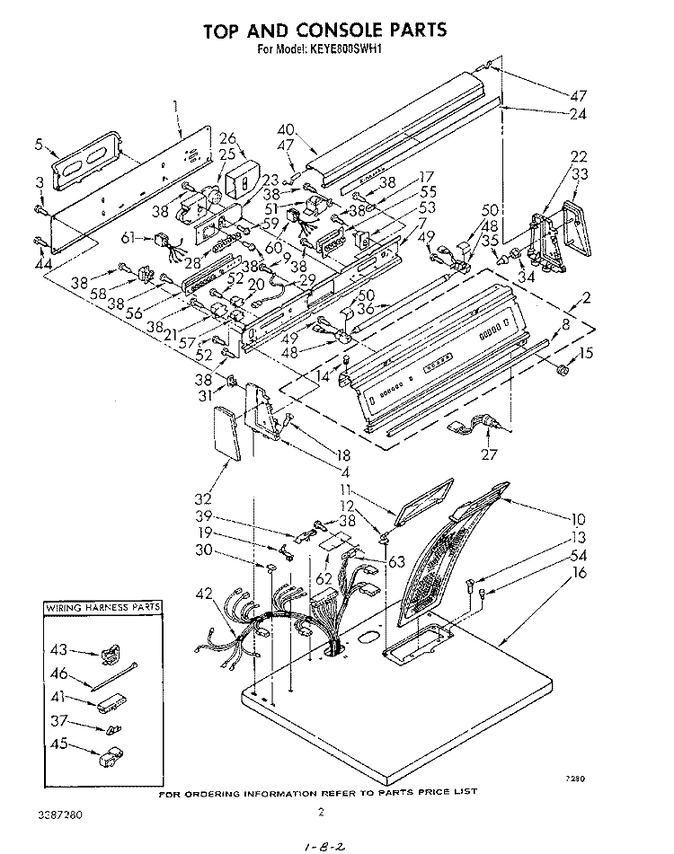 SECTION Diagram and Parts List for KEYE800SWH1  KitchenAid Dryer