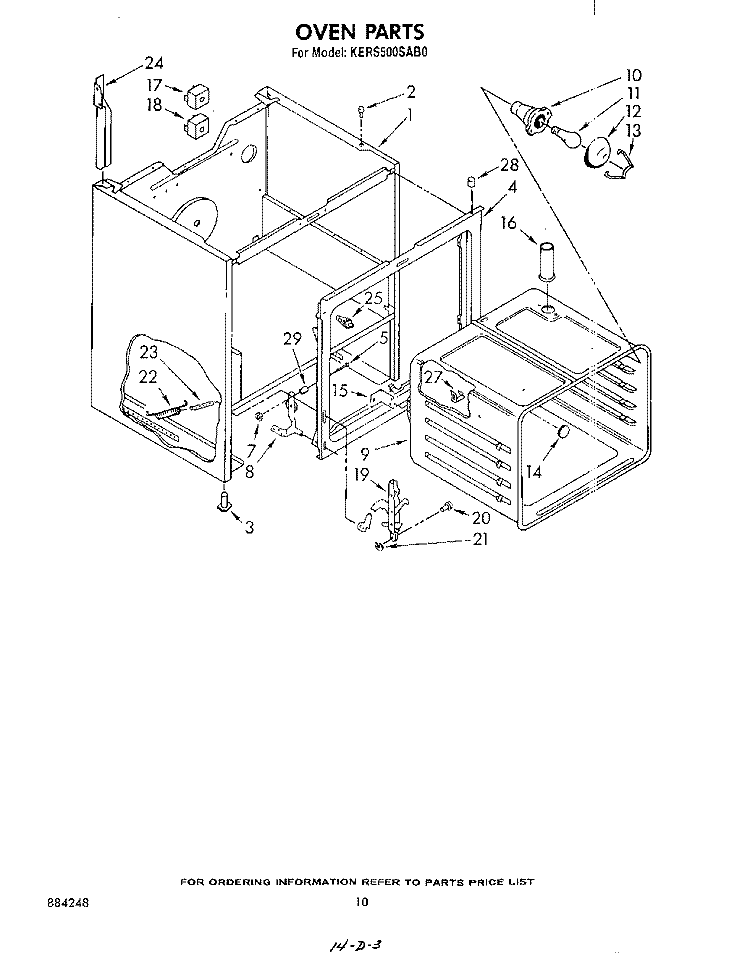 SECTION Diagram and Parts List for KERS500SWB0  KitchenAid Range