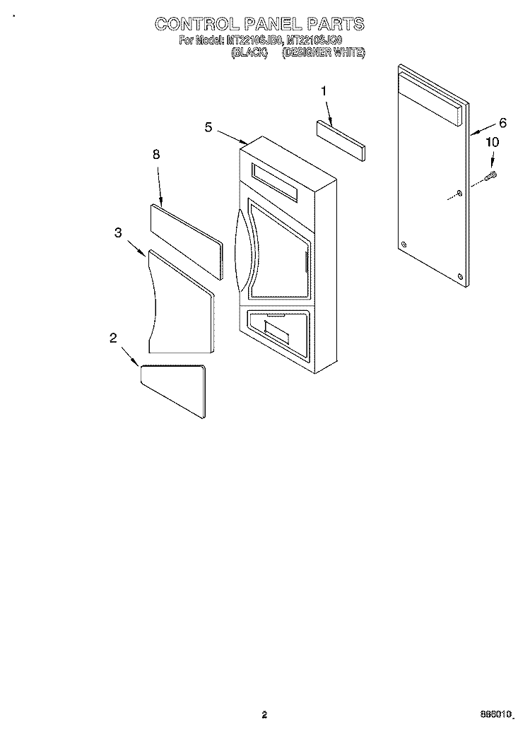 OTHER DIMENSIONS, COOKTOP FINISH Diagram and Parts List for MT2210SJQ0  Whirlpool Microwave