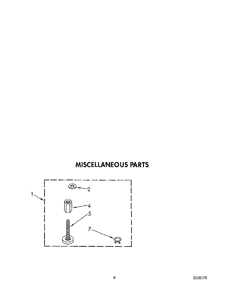 MISCELLANEOUS Diagram and Parts List for KAWE767WWH0  KitchenAid Washer