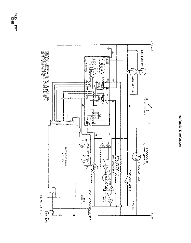 WIRING DIAGRAM Diagram and Parts List for B9757X1  Roper Wall Oven