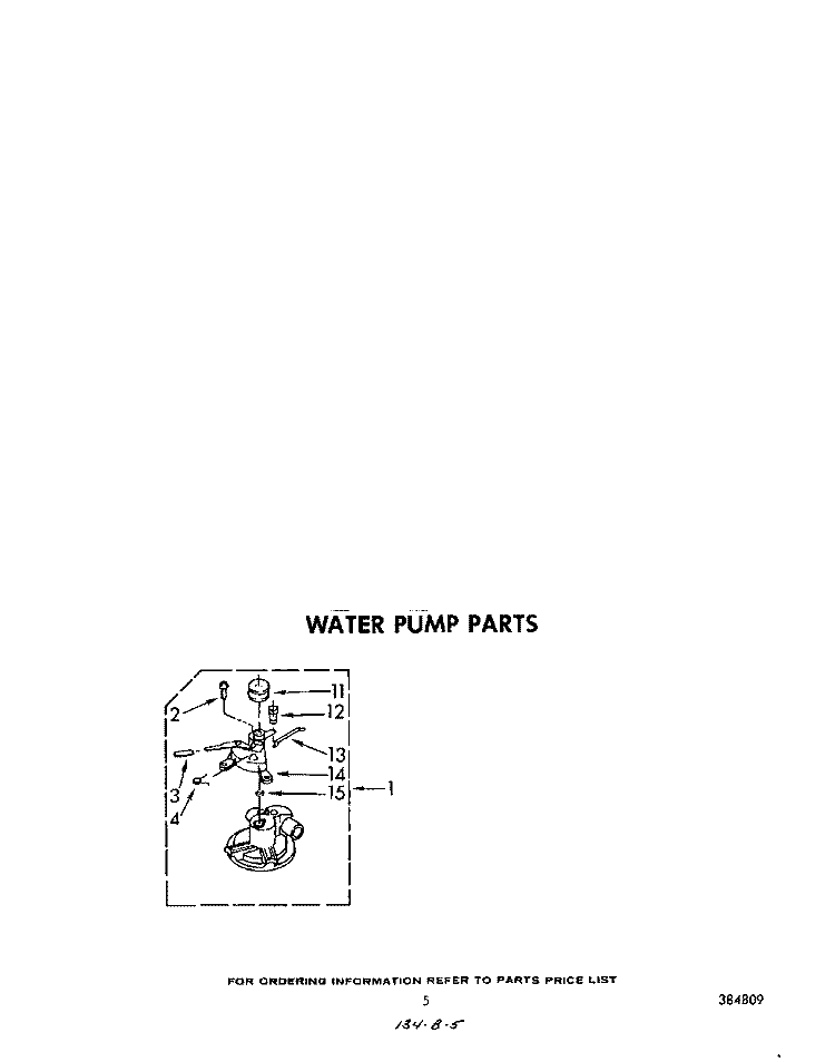 WATER PUMP Diagram and Parts List for LA5805XMW0  Whirlpool Washer