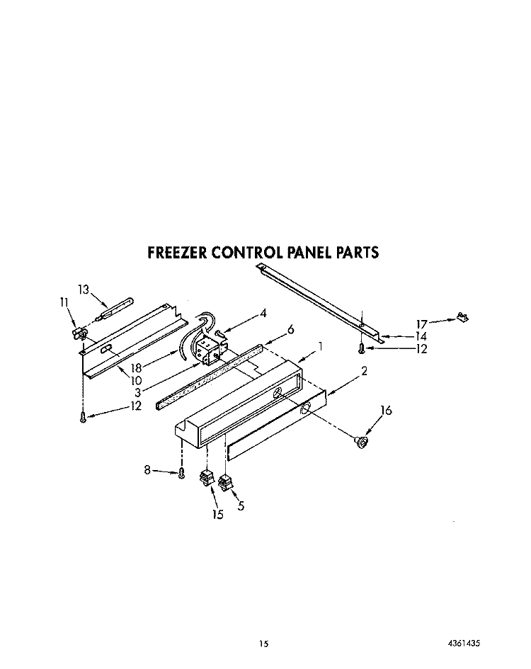 FREEZER CONTROL PANEL Diagram and Parts List for KSSS48DAW00  KitchenAid Refrigerator