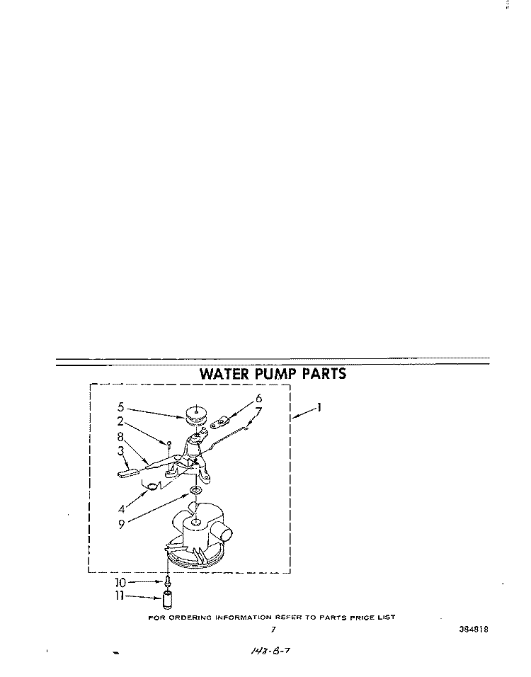 WATER PUMP Diagram and Parts List for LC4500XMW0  Whirlpool Washer